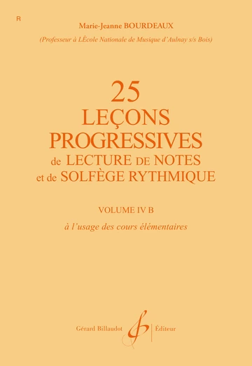 25 Leçons progressives de lecture de notes et de solfège. Volume 4B Visuel